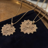 Custom Sunburst Heart Pendant