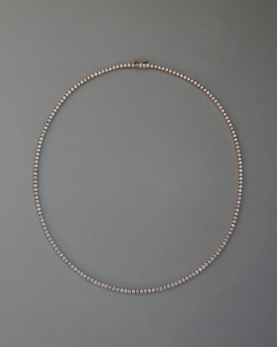 Classic Square Set Tennis Necklace