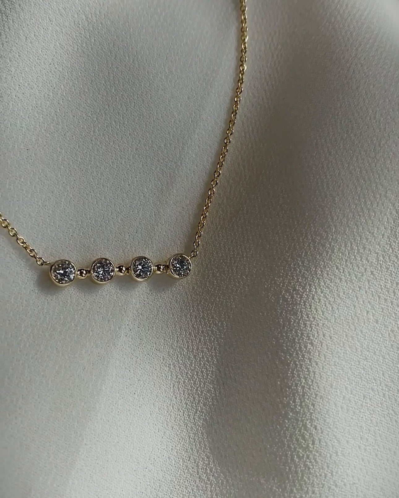 Custom 14k gold diamond Sister Necklace - Always Coco Fine