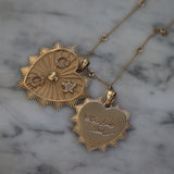 Custom Sunburst Heart Pendant