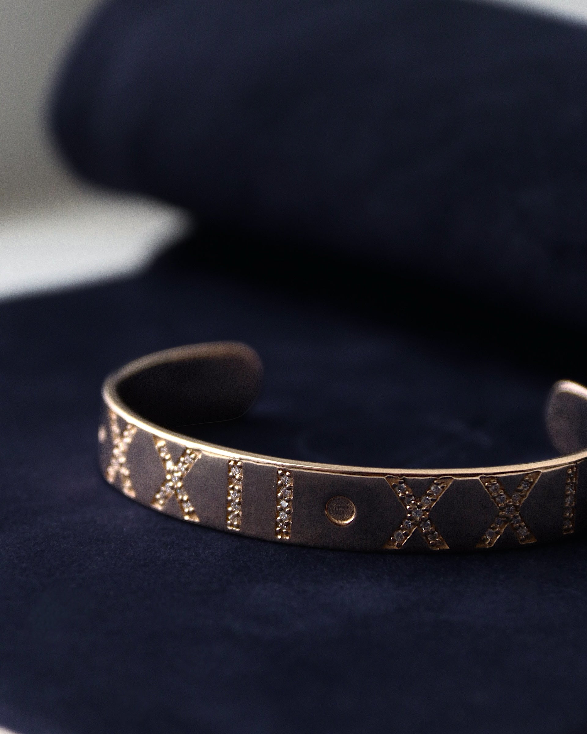 14k gold and diamond Customizable Cuff - Always Coco