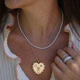 Custom Sunburst Heart Pendant