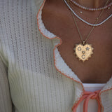 Custom Sunburst Heart Pendant