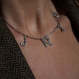 Custom Oversized Diamond Initial Necklace
