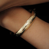 The Mimi - 14k Gold Engraved Bracelet