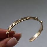 Custom 14k Gold Diamond Cuff Bracelet - Always Coco