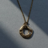 Custom 14k Gold  and diamond Organic Pendant - Always Coco