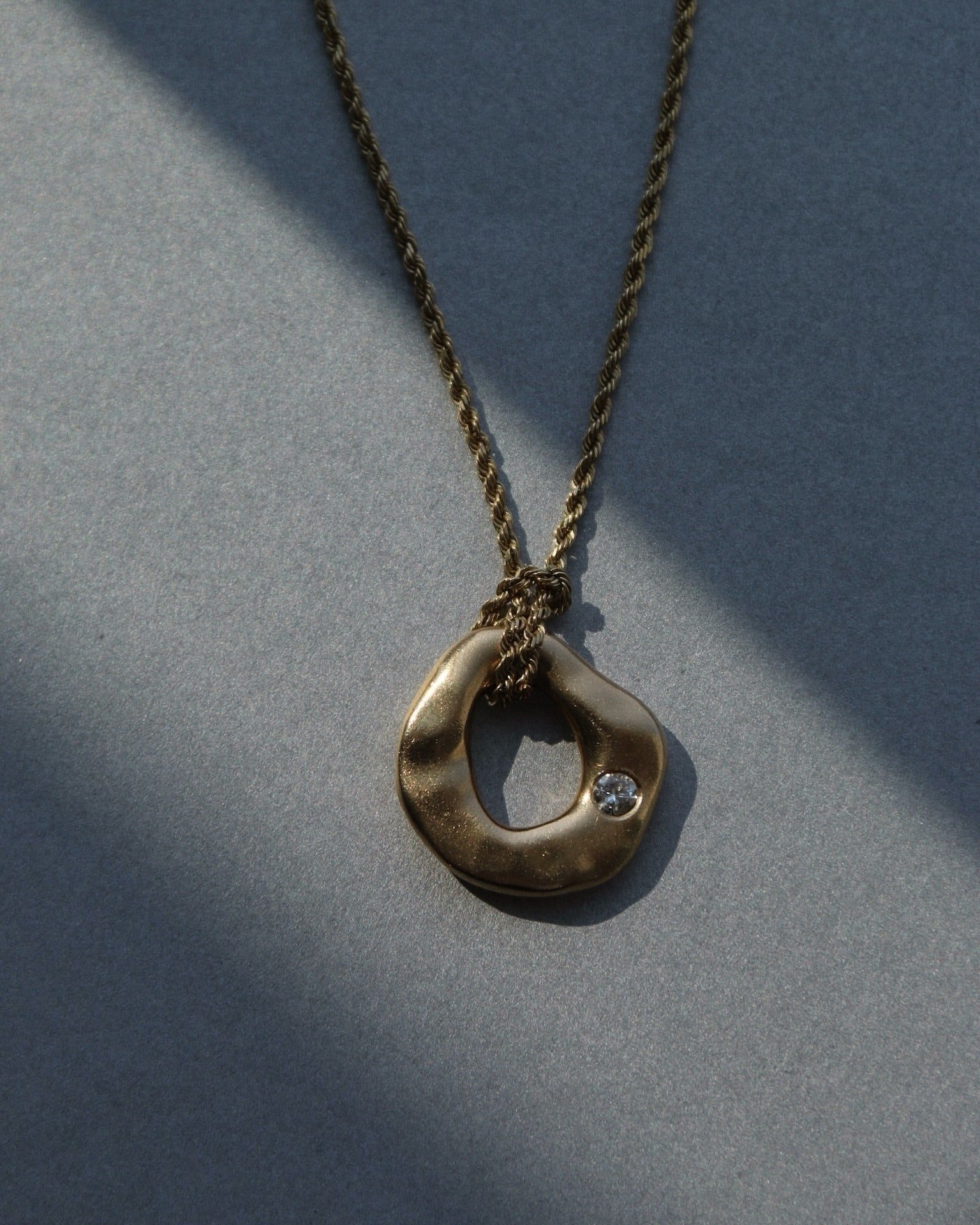 Custom 14k Gold  and diamond Organic Pendant - Always Coco