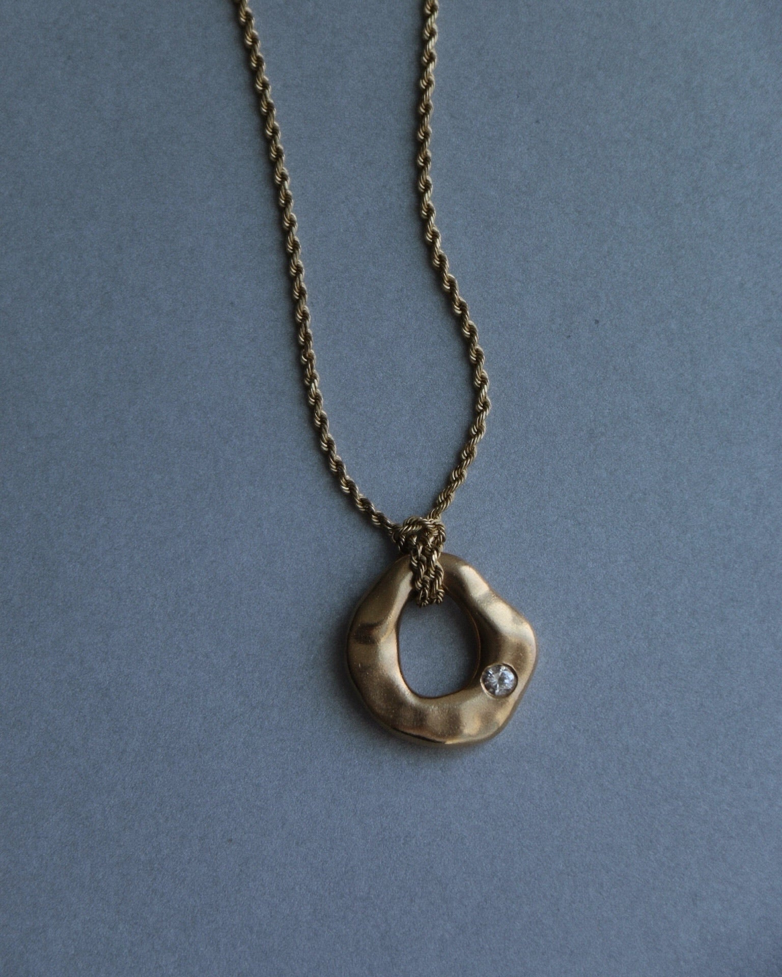 Custom 14k Gold  and diamond Organic Pendant - Always Coco