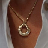 Custom 14k Gold  and diamond Organic Pendant - Always Coco