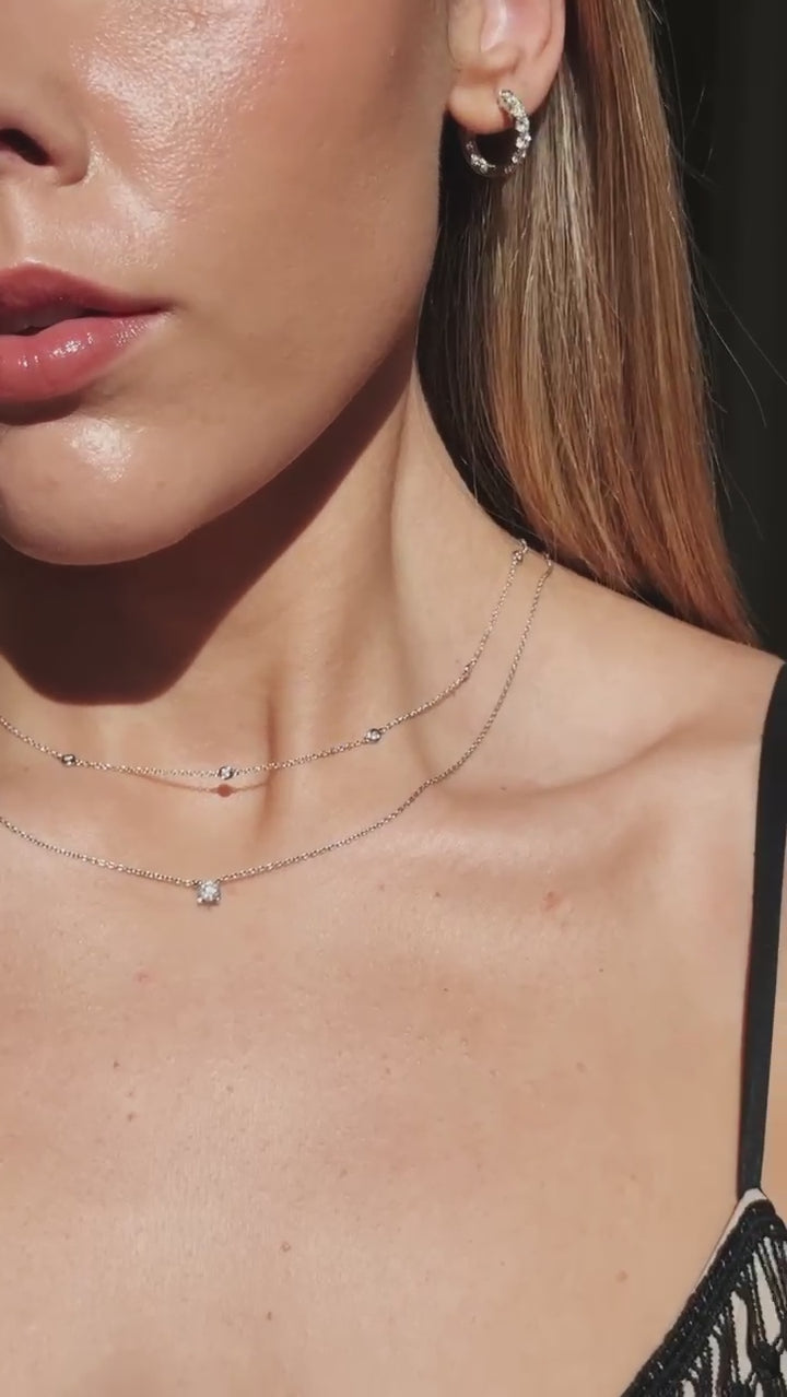 diamond solitare necklace