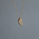 Custom two-tone 14k gold  and diamond pendant 