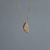 Custom two-tone 14k gold  and diamond pendant 