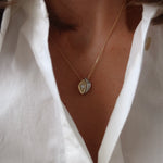 Custom two-tone 14k gold  and diamond pendant 