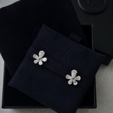 14k gold Diamond Floral Earrings - Always Coco Fine