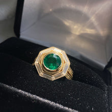 Custom Emerald Art Deco Design