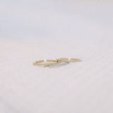 Pave Rings Yellow Gold and White Gold