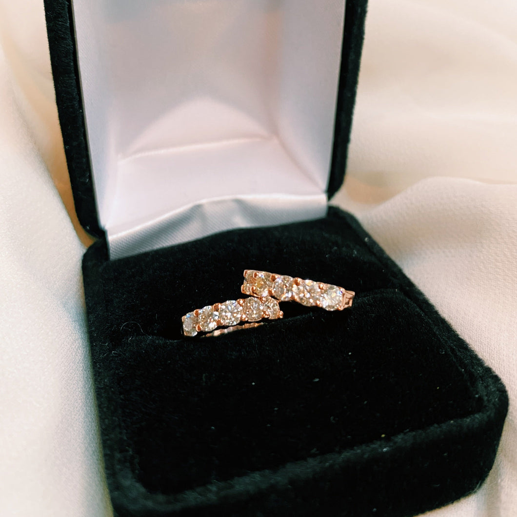 Custom Rose Gold Diamond earrings